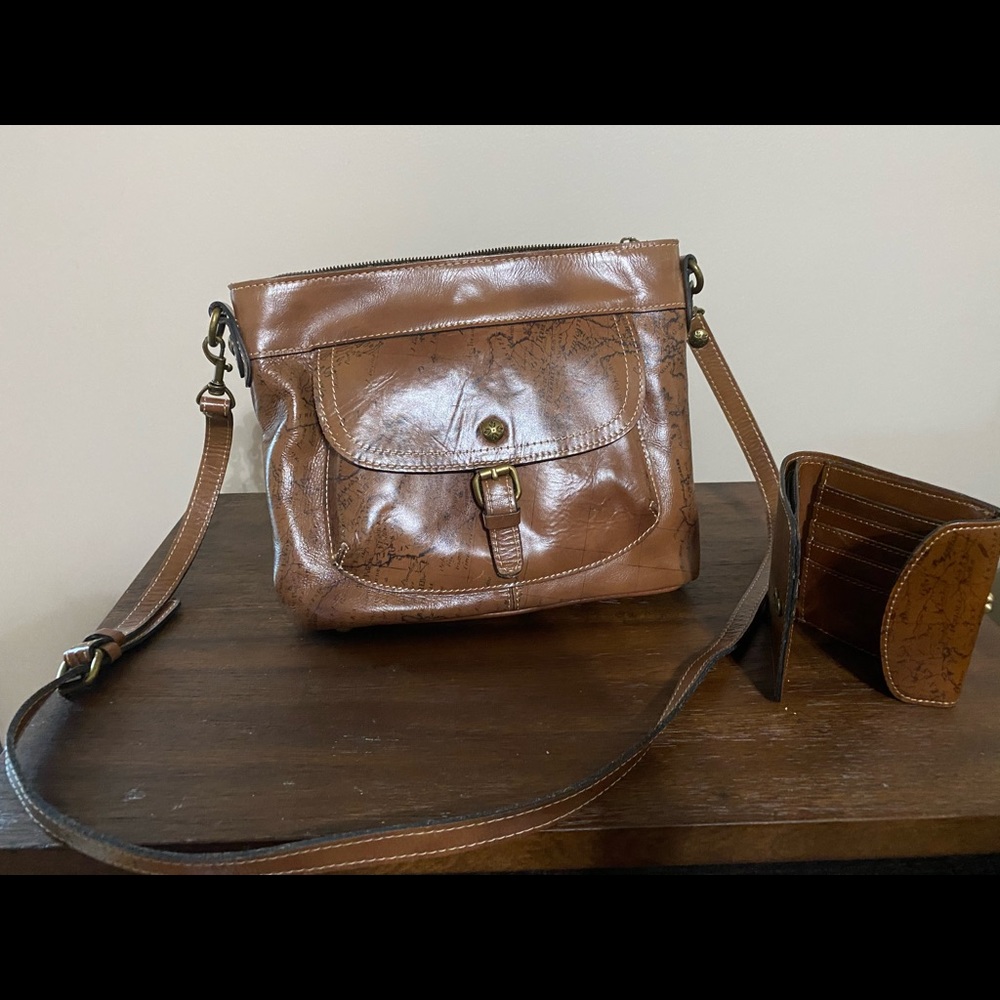 Patricia Nash Leather Handbag with Wallet